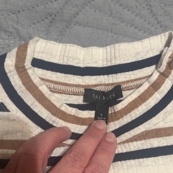 Talbots Multicolor Striped Top - Picture 2 of 4